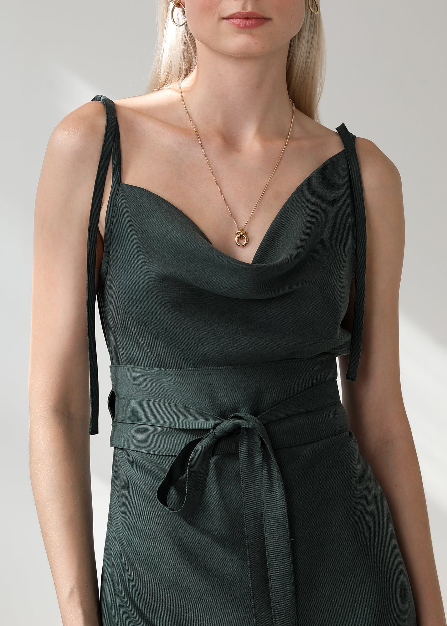 THE LUCIE DRESS - dark green