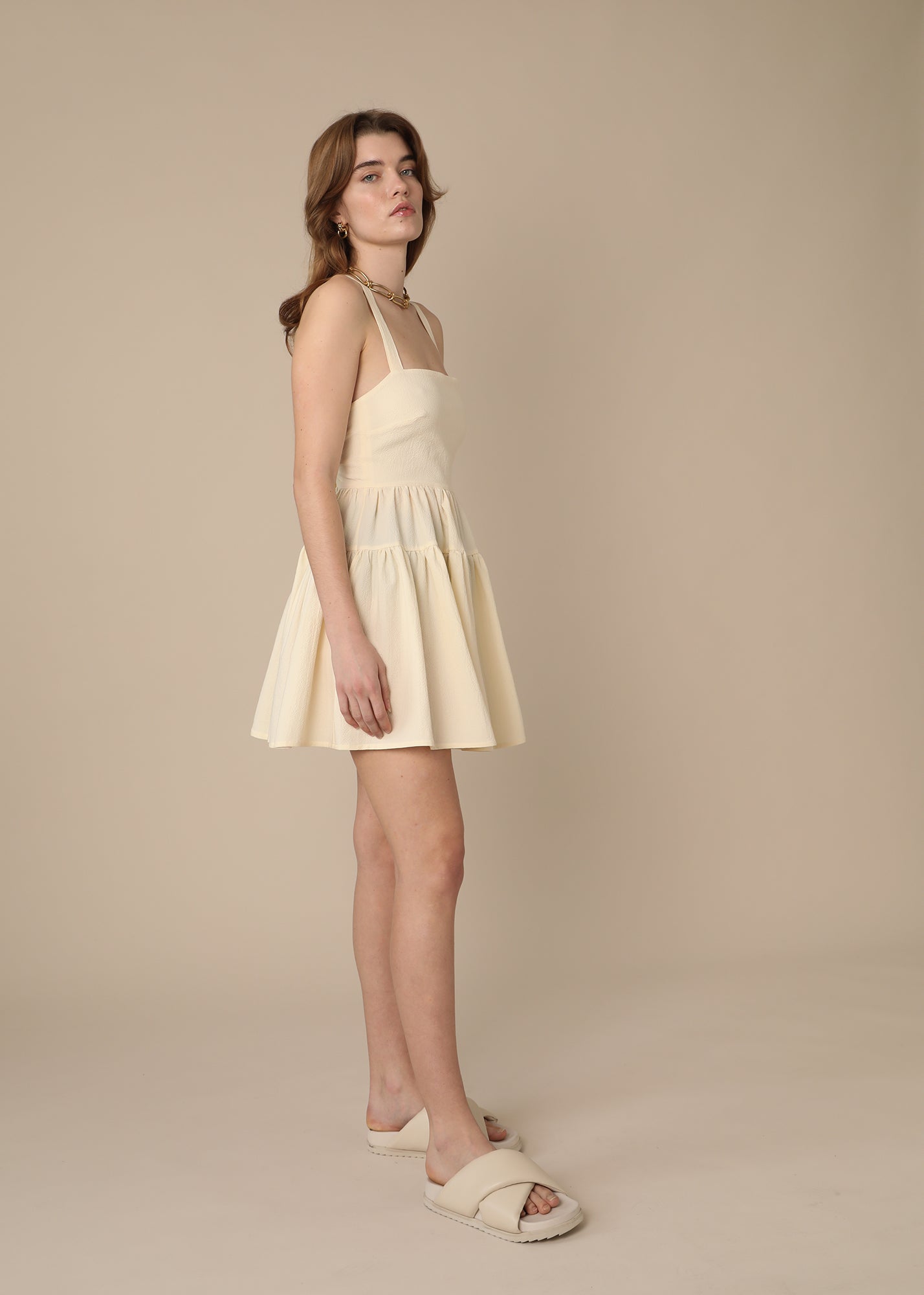 THE CLÉMENCE MINI DRESS - cream | Size 8