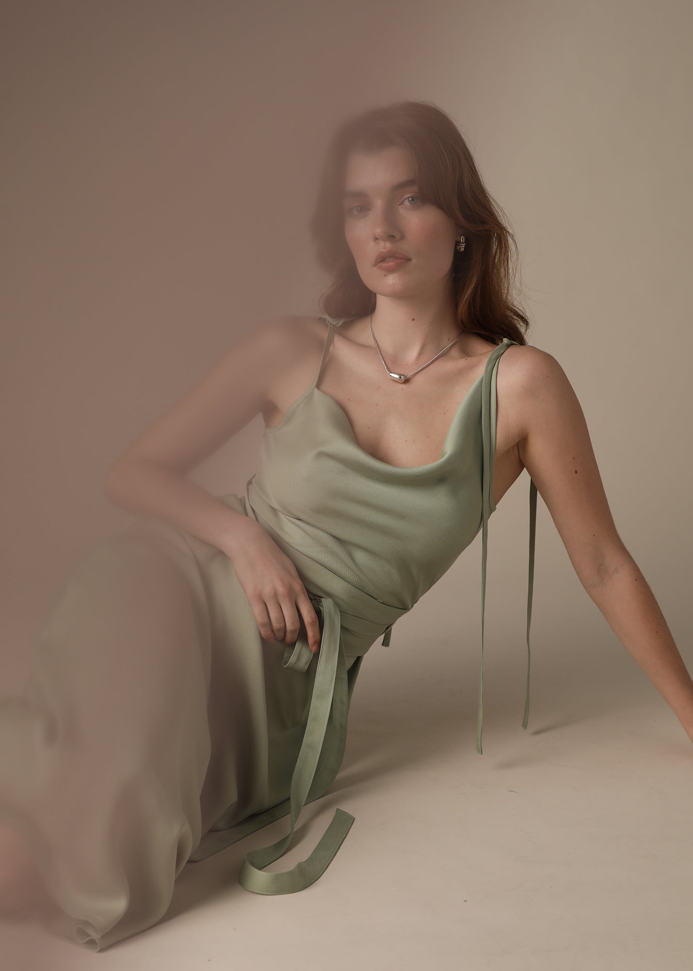THE LUCIE DRESS - sage green