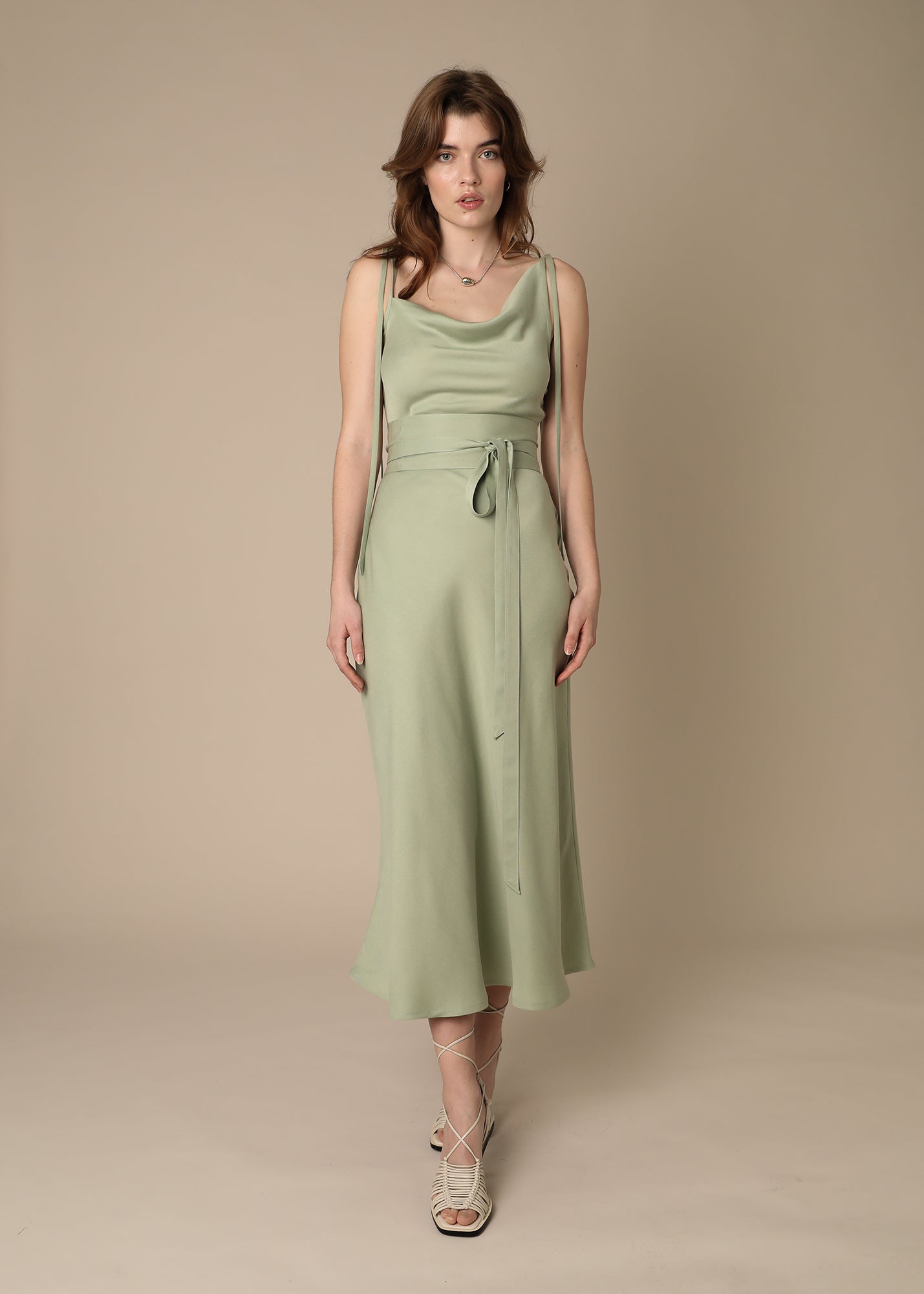 THE LUCIE DRESS - sage green