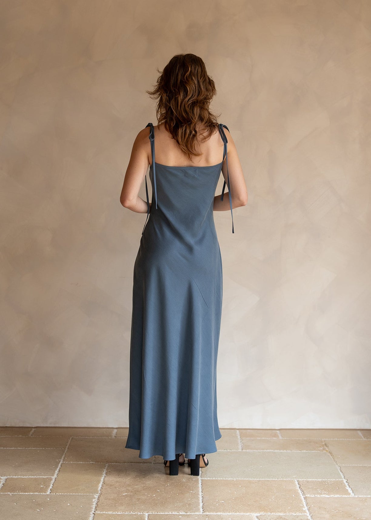 THE LUCIE DRESS in dusty blue