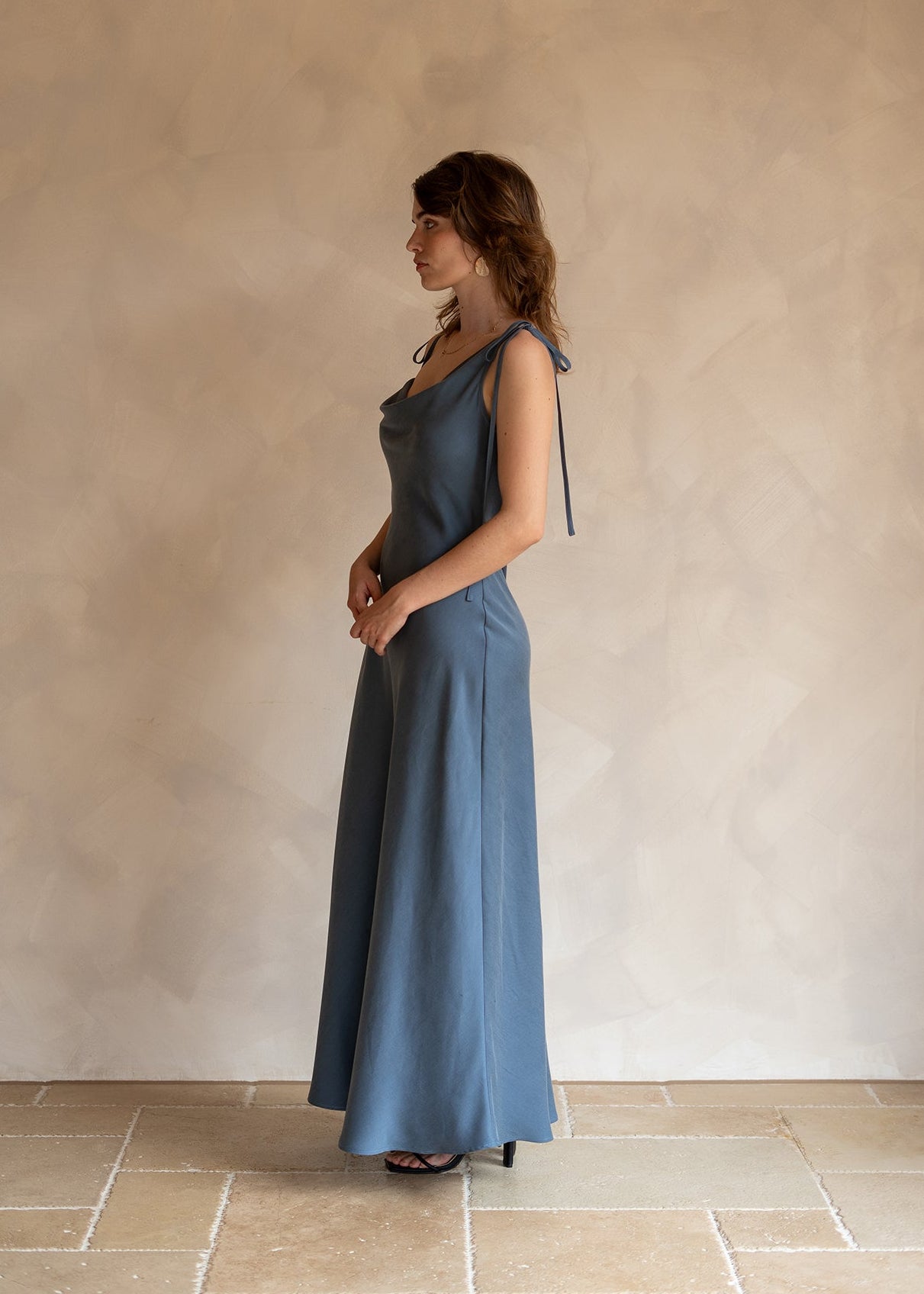 THE LUCIE DRESS in dusty blue