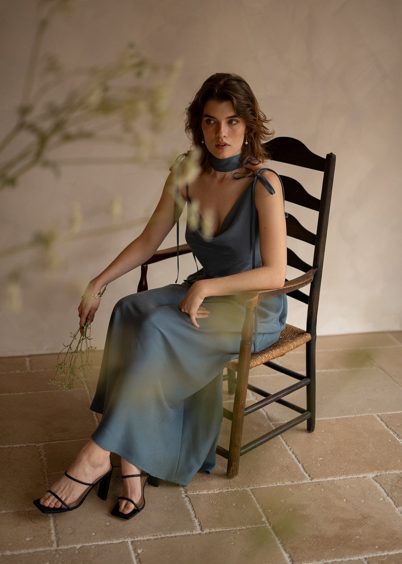 THE LUCIE DRESS in dusty blue