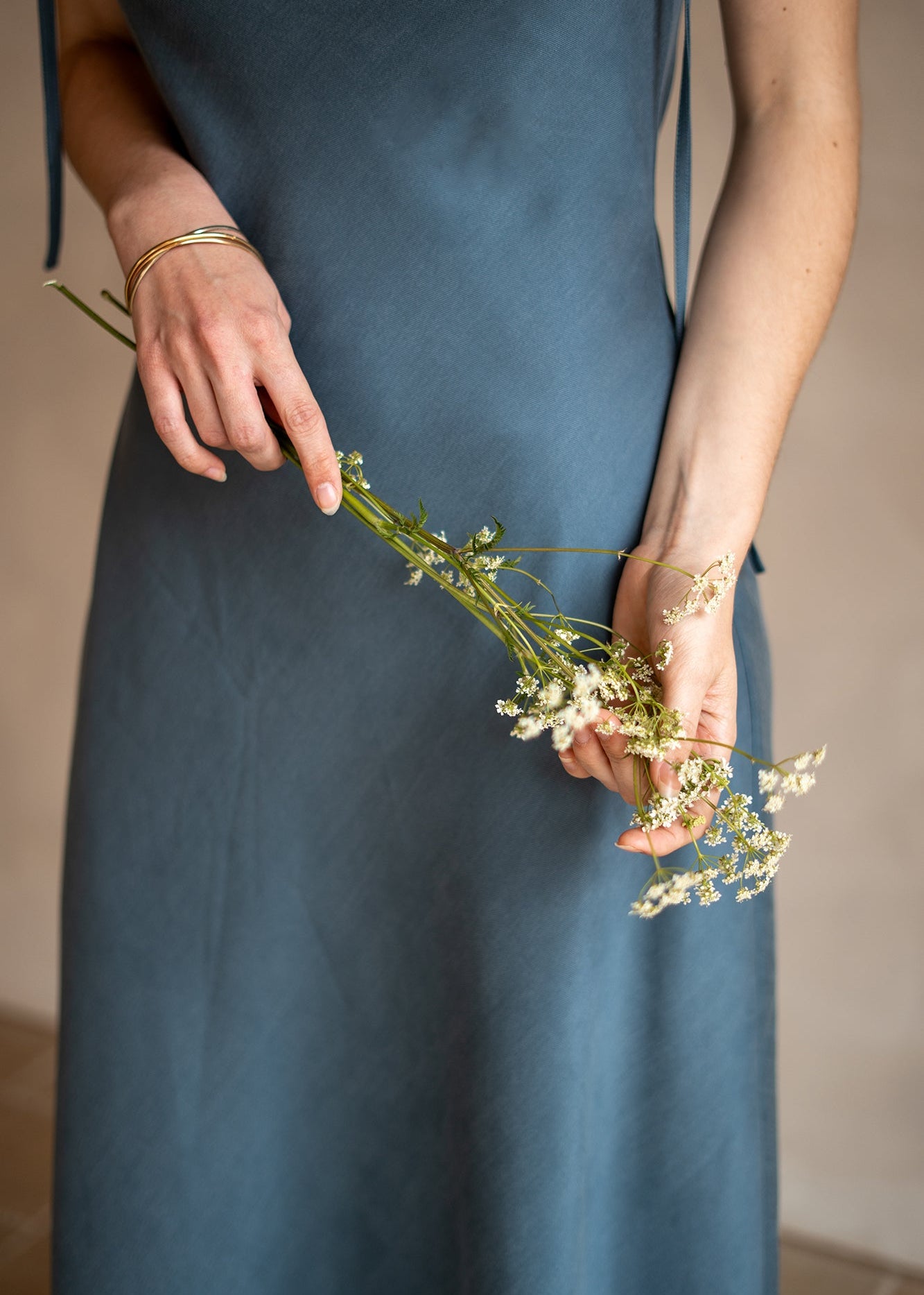 THE LUCIE DRESS in dusty blue