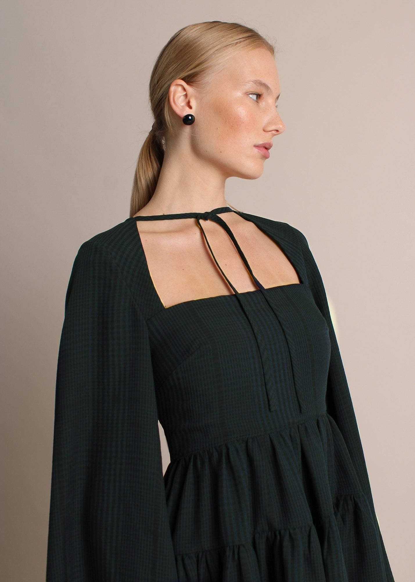 THE ADÈLE DRESS - green plaid